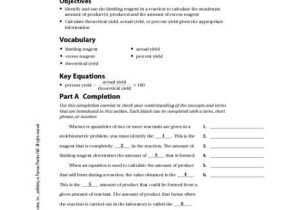 Limiting Reactant Worksheet Answers Along with Percent Yield Worksheet 1 Kidz Activities