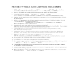 Limiting Reactants Chem Worksheet 12 3 and Worksheet Percent Yield Free Worksheets Library Download and