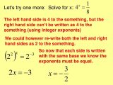 Linear Equation Problems Worksheet Also 1 X3 8 Aim How Do We solve Exponential Equation Ppt D