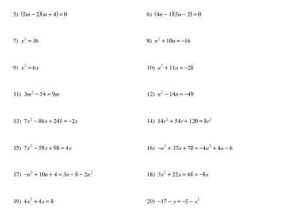 Linear Quadratic Systems Worksheet 1 with Quadratic Equation Problems Worksheet Kidz Activities