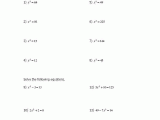 Linear Quadratic Systems Worksheet 1 with solving Quadratic Equations Worksheet Answers Worksheets for All