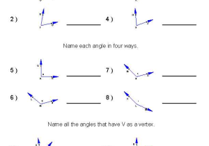 Lines and Angles Worksheet Along with Naming Angles Worksheets 6th Grade Math Pinterest