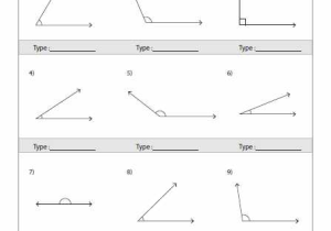 Lines and Angles Worksheet and Identify and Classify the Angles Geometry Worksheets