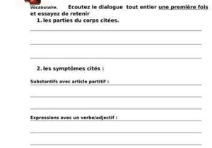 Linguascope Worksheet Answers Spanish Along with Elementary School French Resources Illness and Injury