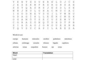 Linguascope Worksheet Answers Spanish or El Cuerpo Humano Word Search by Alimitch53 Teaching Resources Tes