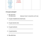 Linguascope Worksheet Answers Spanish or Elementary School French Resources Illness and Injury