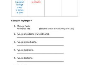Linguascope Worksheet Answers Spanish or Elementary School French Resources Illness and Injury