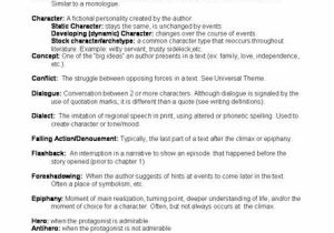 Literary Elements Review Worksheet and 12 Best Literary Devices Images On Pinterest