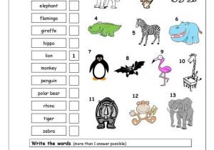 Los Animales Printable Worksheets or 2293 Best Englanti Images On Pinterest