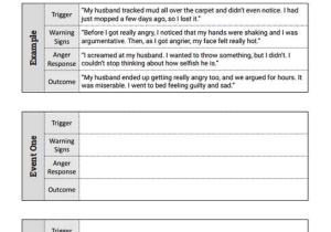 Marriage Counseling Worksheets or Anger Diary Preview Included Couples therapy