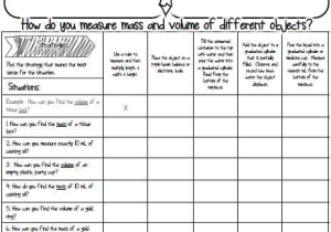 Mass Volume and Density Worksheet Answers Along with Science Freebies