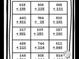 Math assessment Worksheets and 3 Digit Addition and Subtraction Set 1