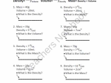 Matter and Energy Worksheet Also Worksheet Density Drill and Practice 1 Product From Mrterrysscience