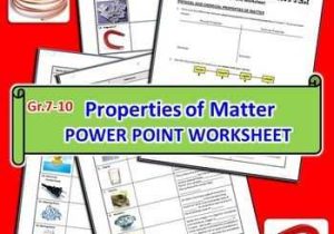Matter and Energy Worksheet and Properties Of Matter Powerpoint Worksheet Editable