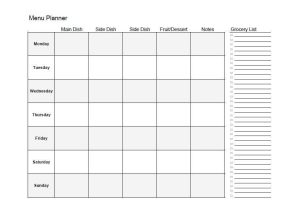 Meal Planning Worksheet and Family T Planner Guvecurid