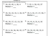 Mean Median Mode Range Worksheets with Answers and Median Worksheets for Math Students
