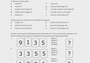 Mean Median Mode Range Worksheets with Answers or 31 Mean Median Mode Range Worksheet