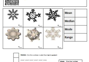 Mean Mode Median and Range Worksheet Answers Also Snowflake Mean Median Mode and Range for Katy and the Big Snow