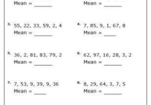 Mean Mode Median and Range Worksheet Answers and 5 Worksheets for Calculating Mean Averages