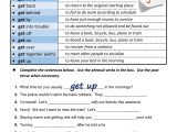 Measure Up Worksheet as Well as Phrasal Verbs In English … Inglés