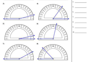 Measuring Angles Worksheet Answer Key Also Determining Angles with Protractors Worksheet Idea