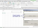 Menu Engineering Worksheet Excel together with Add Preset or Custom Headers and Footers to Excel Worksheets
