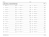 Metric Conversion Worksheet or Measurement Worksheet Metric Conversion Bing Images