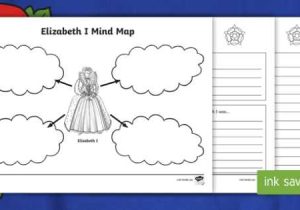 Mind Map Worksheet or Tudors Elizabeth I Mind Maps and Worksheets Elizabeth I the