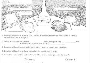Mineral Identification Worksheet Also Free Rocks and Minerals Worksheets