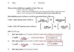 Mole Conversion Worksheet with Answers with Chemistry Worksheet Mole Conversion and Percent Position
