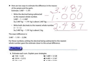 Mole Mass Problems Worksheet Answers together with Estimating Sums and Differences Worksheets Image Collections