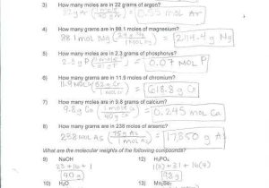 Mole to Grams Grams to Moles Conversions Worksheet Answer Key as Well as Mole Conversions Worksheet – Streamcleanfo