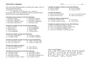 Moles Molecules and Grams Worksheet Answers as Well as Mole Problems Worksheet Image Collections Worksheet Math F