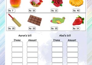 Money Management Worksheets for Adults and Spreadsheets to Help Manage Money and Money Worksheet for Grade 3 In