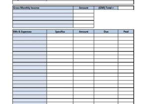 Monthly Budget Worksheet Printable or Bud Printable Worksheet Guvecurid