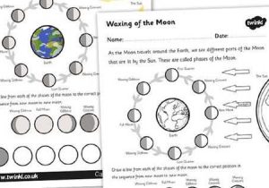 Moon Phases Worksheet Answers Also Waxing Of the Moon Worksheet Phases Of the Moon Waxing Of the