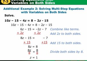 Multi Step Equations Worksheet Variables On Both Sides and Multi Step Equations Worksheet Variables Both Sides Luxury