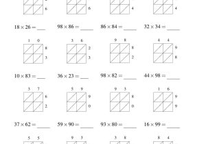 Multiplying Decimals by whole Numbers Worksheet and the 2 Digit by 2 Digit Lattice Multiplication A Math Worksheet