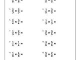 Multiplying Fractions and Mixed Numbers Worksheet and Multiply the Fractions with Mon Denominators Worksheets