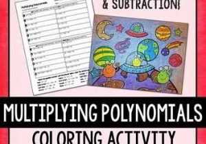 Multiplying Polynomials Worksheet 1 Answers Also Multiplying Polynomials Foil Coloring Activity
