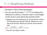 Multiplying Radical Expressions Worksheet Answers Along with 11 1 Simplifying Radicals Ppt Video Online