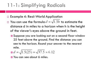 Multiplying Radical Expressions Worksheet Answers Along with 11 1 Simplifying Radicals Ppt Video Online