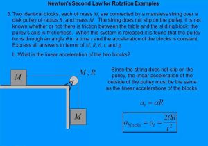 Newton's Laws Of Motion Review Worksheet Answers with Newtonampaposs 2nd Law Rotation Examples