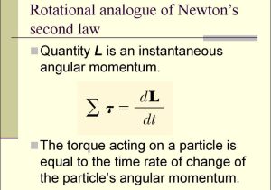 Newton's Second Law Of Motion Worksheet Answers Along with Rotation Of Rigid Bo S Angular Momentum and torque Prope