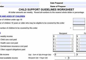 Nm Child Support Worksheet with Nm Child Support Worksheet New Child Support Worksheet A Worksheets