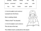 Noun Verb Sentences Worksheets and Worksheets Identifying Nouns In Sentences