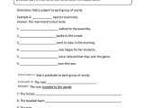 Noun Verb Sentences Worksheets as Well as 12 Best Subject Predicate Images On Pinterest