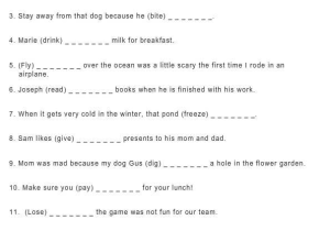 Nouns Worksheet 3rd Grade Also Fill Blanks with Correct form Of Verb Worksheet Turtle Diary