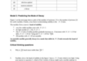 Nuclear Decay Worksheet Along with Ws2 Chem1101 Worksheet 2 Model 1 Radioactive Decay A Nuclide is A