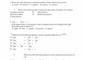Nuclear Decay Worksheet and 23 Awesome Nuclear Chemistry Worksheet Answers